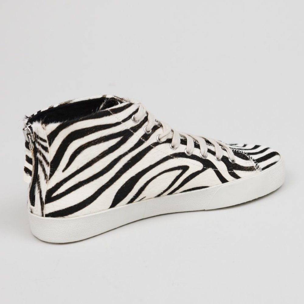 NWT Rebecca Minkoff Zebra Haircalf High Top Sneaker